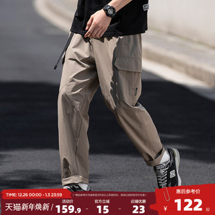 新款 裤 男休闲长裤 简约大口袋工装 子九分 宽松显瘦直筒裤 唐狮25春季