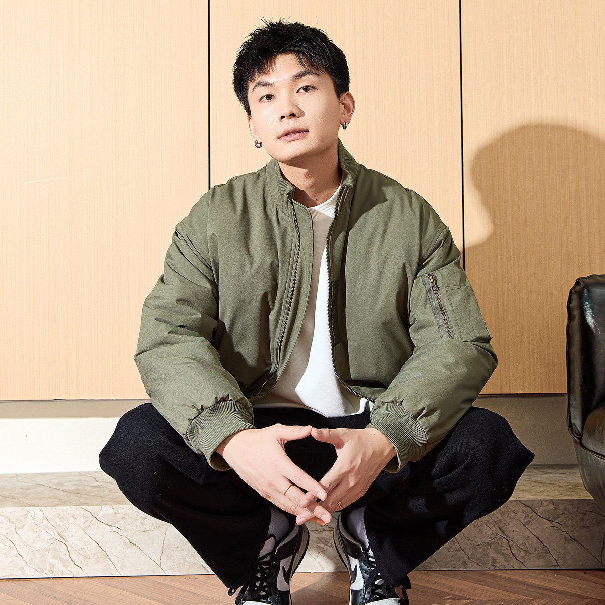 唐狮2024冬季新款男士棉服立领夹棉潮流飞行夹克短款保暖棉衣外套