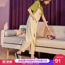 唐狮牛仔背带裤女韩版宽松2020春季新款休闲洋气减龄小个子连体裤