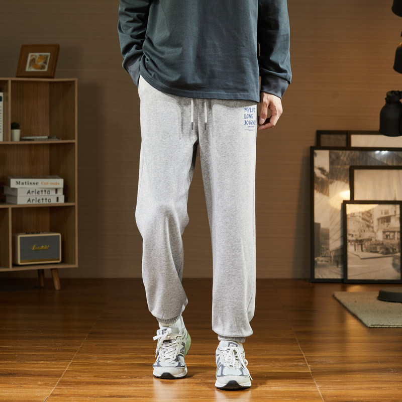 唐狮24秋季新款运动裤男束脚卫裤潮流简约宽松休闲长裤子男生