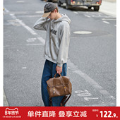 连帽套头字母贴布绣设计感独特外套男款 唐狮2026春秋季 卫衣男士