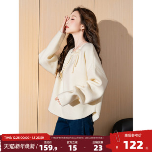 盘扣净色高级宽松女士针织毛线衫 毛衣女新中式 新款 唐狮2025春季