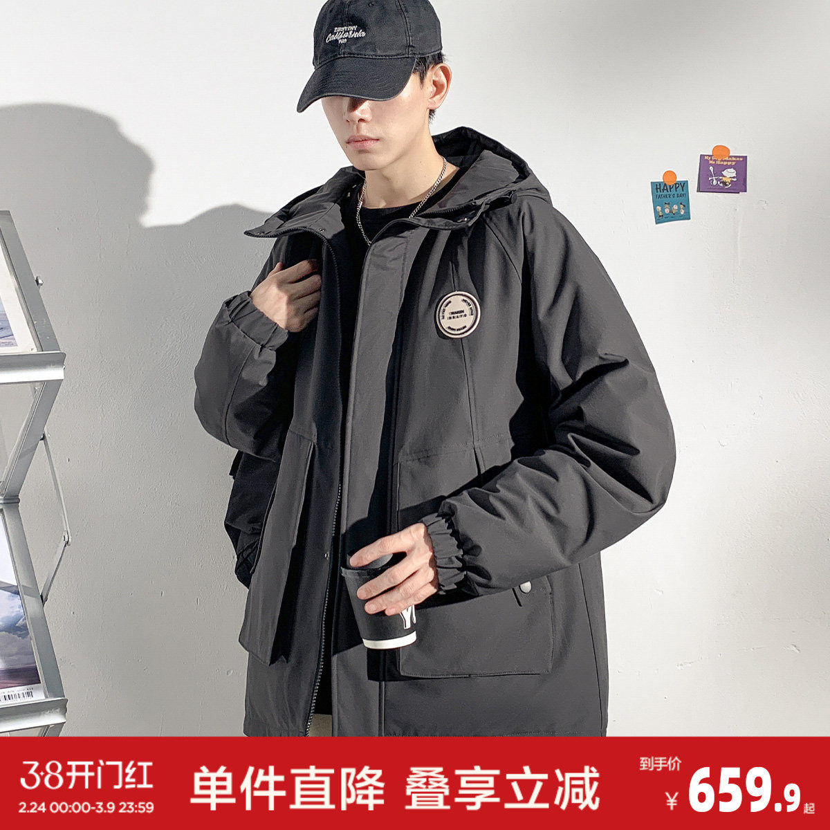 ��ʨ�����¿���ʿ���޷���װ��ڴ���Ƹк����׷��籣ů���� ��ī�� L