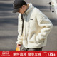 唐狮冬季 新款 仿羊羔绒外套男休闲加绒保暖仿羊羔毛厚休闲外套夹克
