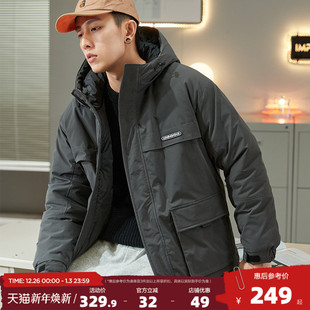 连帽工装 唐狮冬季 短款 棉衣男装 棉服学生加厚上衣棉袄加厚外套 新款