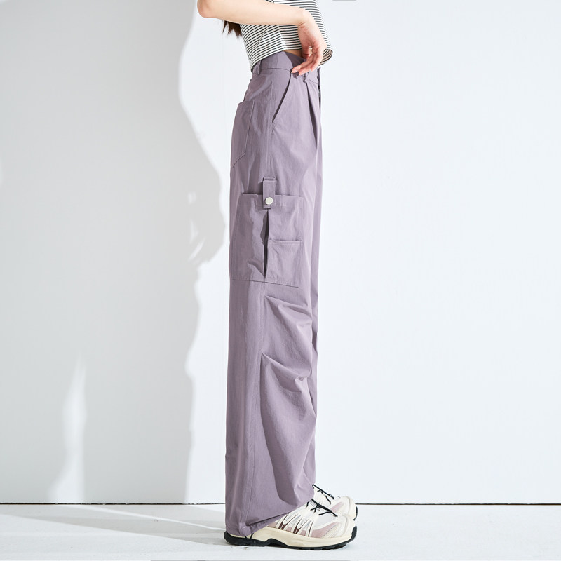 唐狮春夏女机能工装阔腿裤