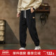 新款 黑色时尚 休闲长裤 唐狮26春季 男士 束脚裤 灯芯绒松紧腰宽松男裤