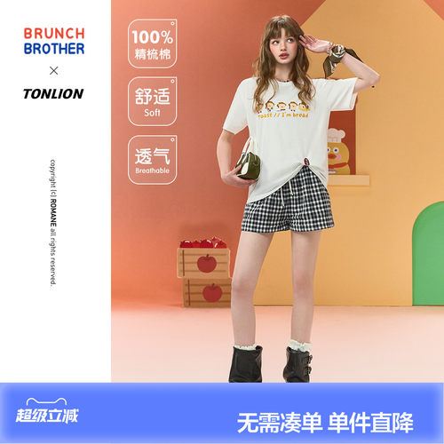 【Brunch Brother联名】唐狮短袖t恤女士2026夏百搭好看潮流宽松