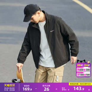 唐狮2026春季新款外套男士立领开衫潮流黑色休闲风上衣男款宽松