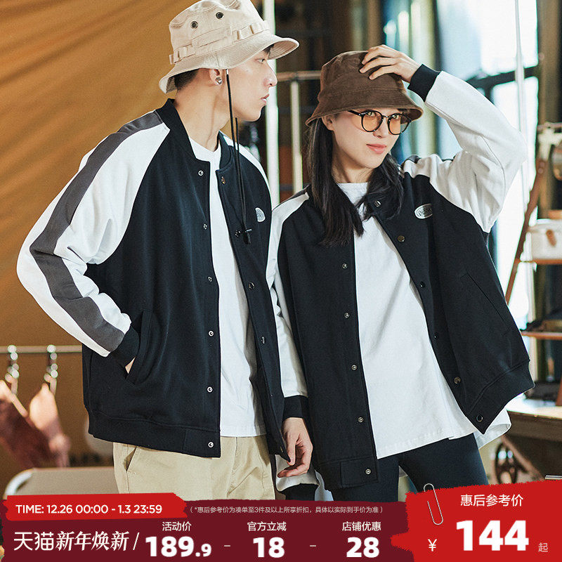 唐狮2025新款情侣棒球服外套宽松美式棒球领夹克短款情侣装男女潮