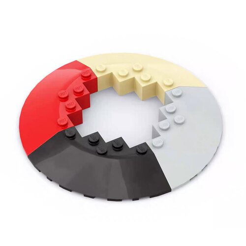 国产积木科技教育拼插积木零件95188零件6x6圆弧转角砖moc小颗粒