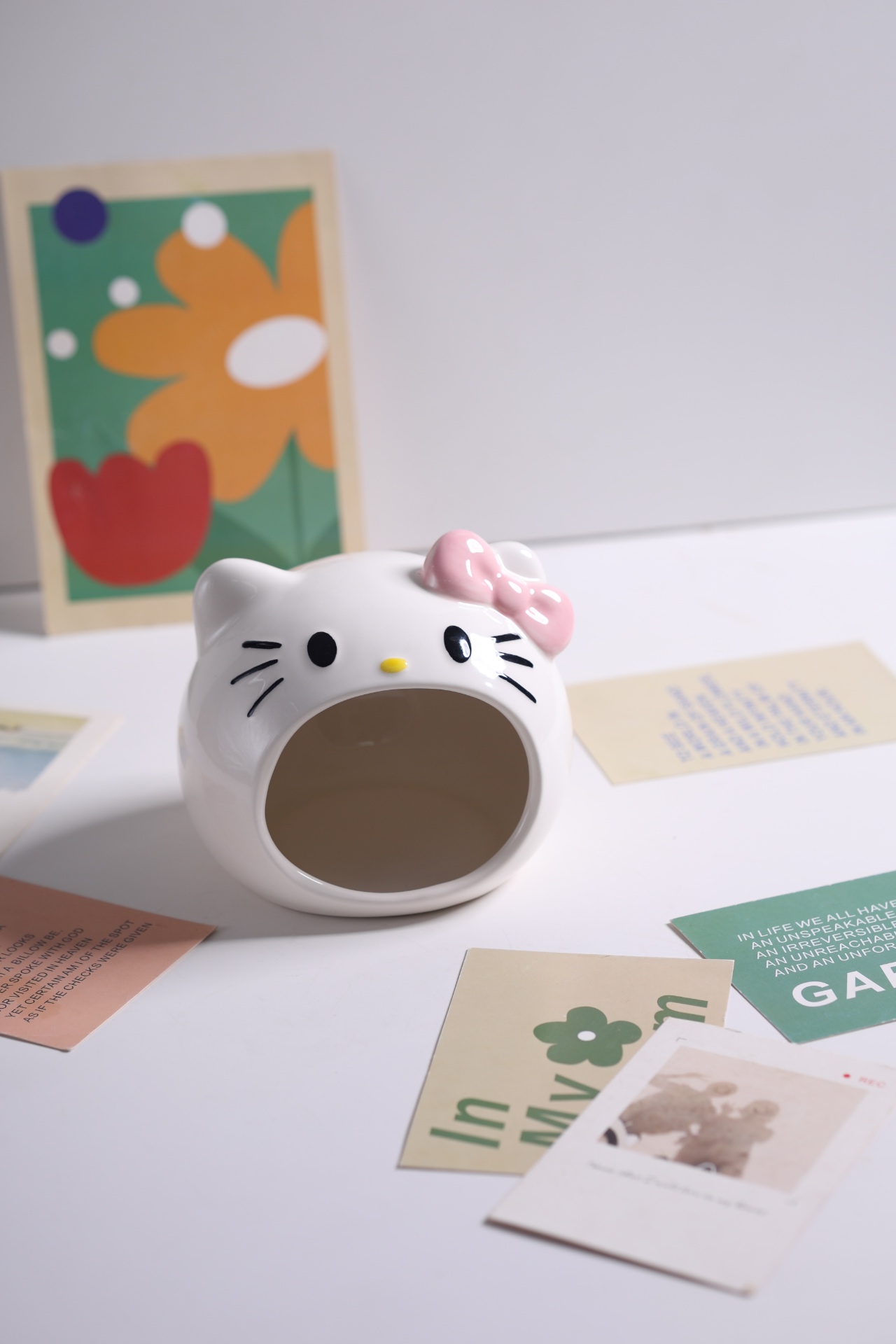 陶瓷hellokity小窝收纳小屋四季避暑笼子仓鼠陶瓷窝通用躲避屋