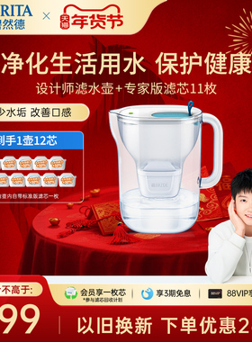 BRITA碧然德家用过滤水壶净水器净水壶系列1壶12芯专家版套组