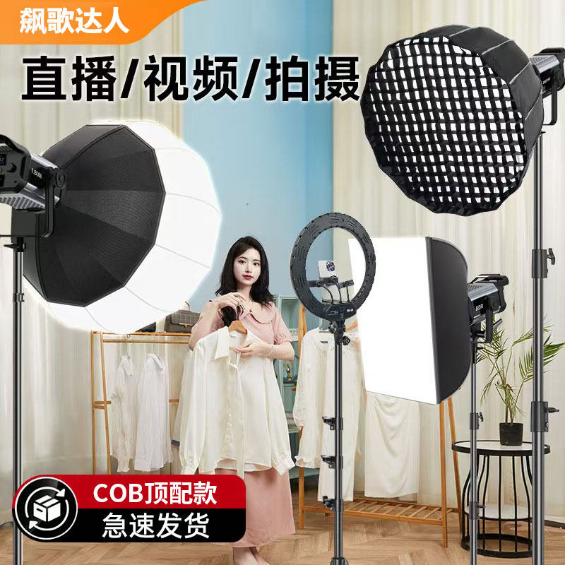 直播补光灯主播专用摄影灯专业直播间球形柔光灯摄影棚灯光设备全套网