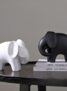 北欧风可爱大象摆件酒柜客u厅装饰摆件2021新款家居饰品乔迁新居
