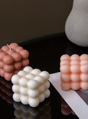 简约现代ins风魔方蜡烛网红创意摆件送礼装饰品蛋糕摄影道具