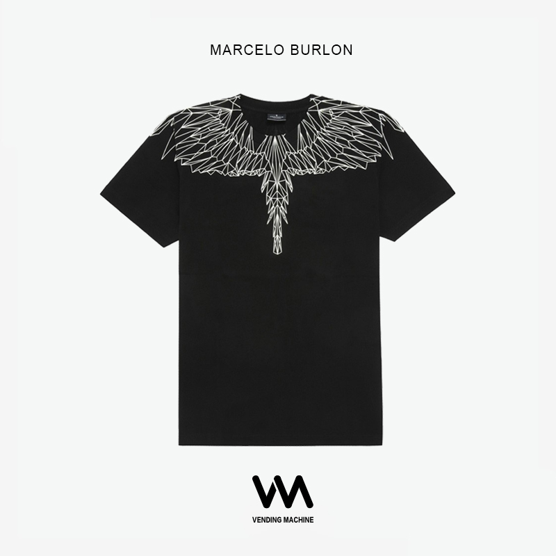Marcelo Burlon 19ss teeº£ÍâÕýÆ·MBÒ¹¹âËØÃèÏßÌõ³á°òÄÐÅ®¶ÌÐäTÐô