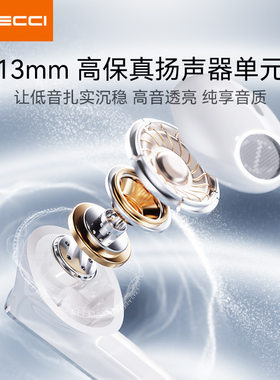 Recci锐思REP-W80蓝牙耳机半入耳式真无线高音质TWS无线耳机