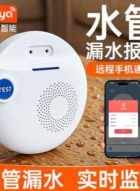 水管漏水报警器厨房自来水跑水警报家用卫生间空调探测浸水传感器