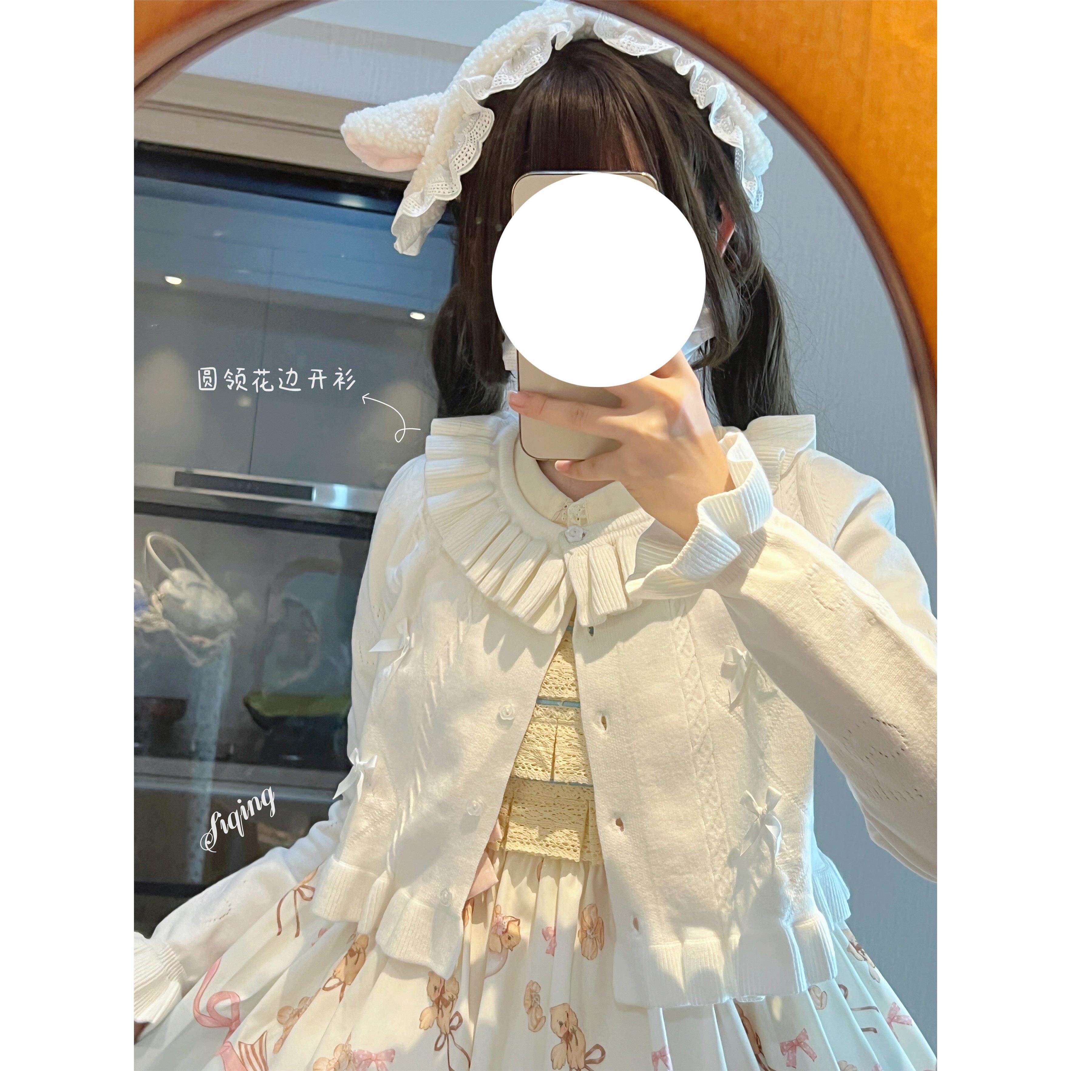 洛丽塔短款毛衣开衫甜美