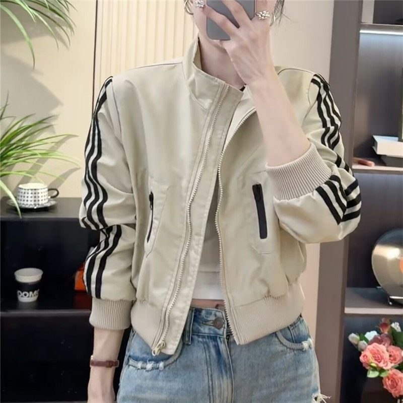 美式立领棒球服外套女加棉加厚2026春秋季新款小个子短款夹克上衣