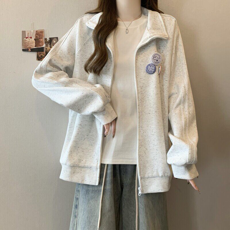 拉链立领卫衣外套女春秋2