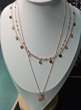 锦绣微光纯铜项链锁骨链细链子夏季项链