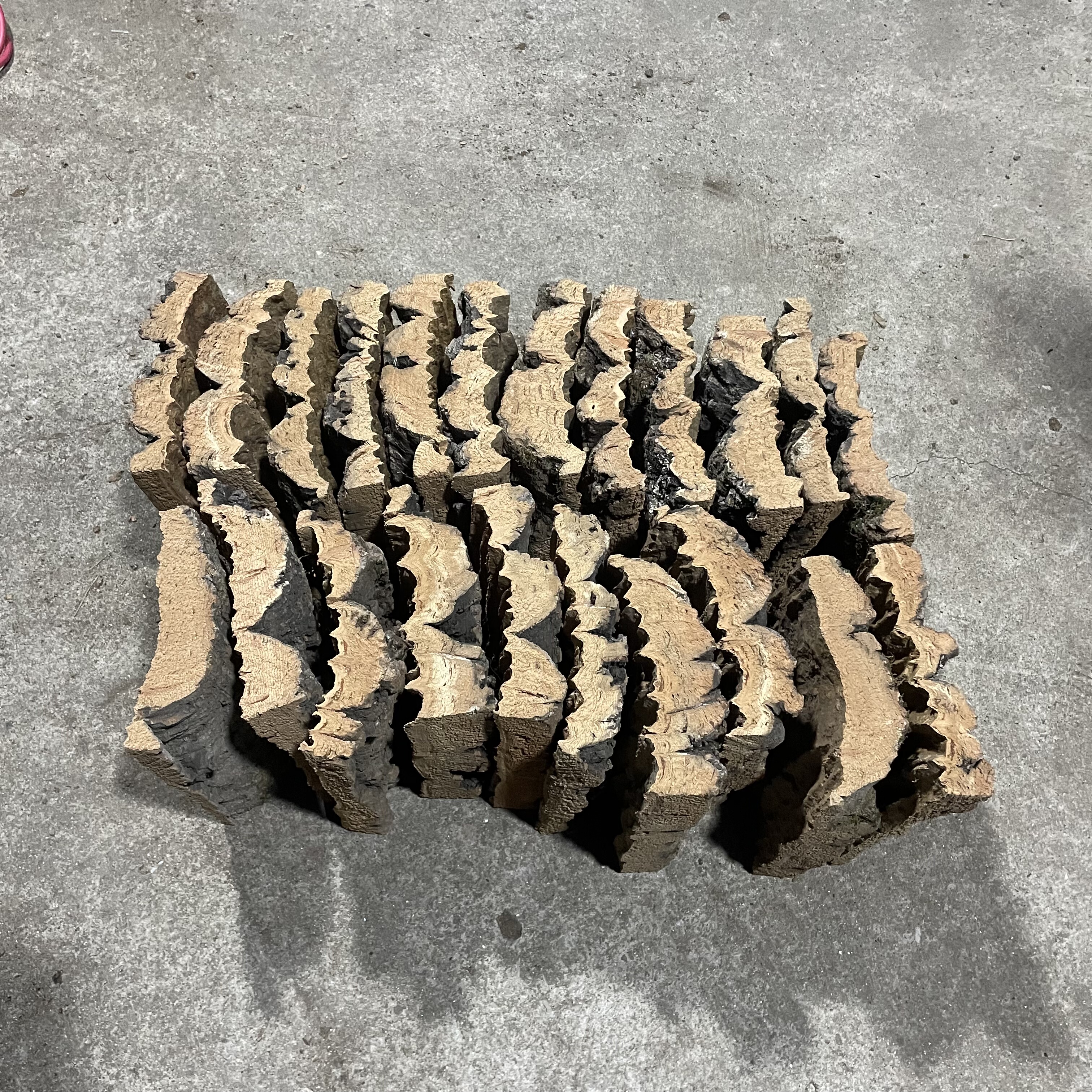 超厚香槟树皮软木墙面种植板