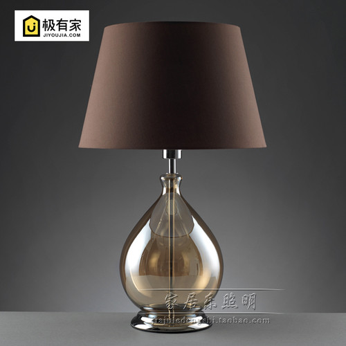 美式乡村北欧现代玻璃台灯