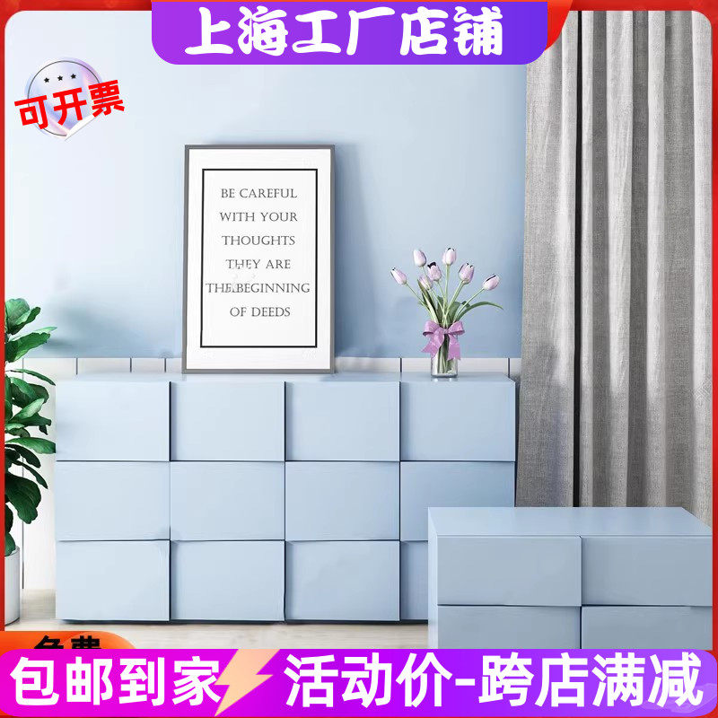 墨绿色钢琴烤漆二三四五六斗柜现代简约抽屉柜储物柜个性餐边柜