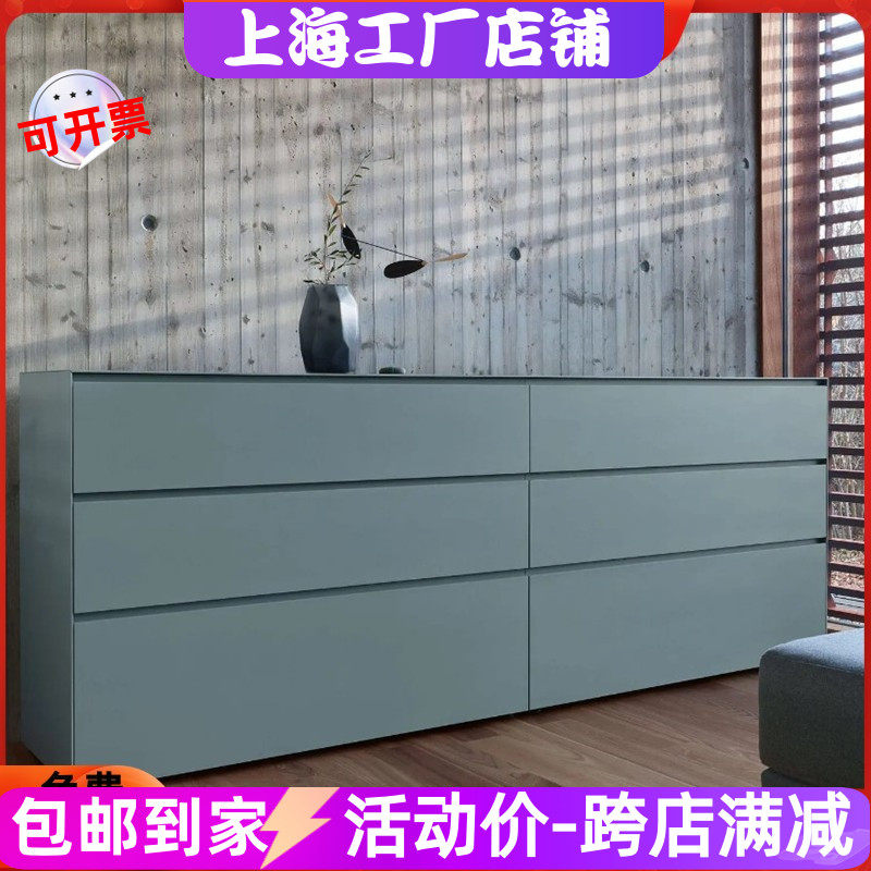 北欧烤漆斗柜现代简约六斗橱柜钢琴烤漆卧室电视柜抽屉柜储物柜
