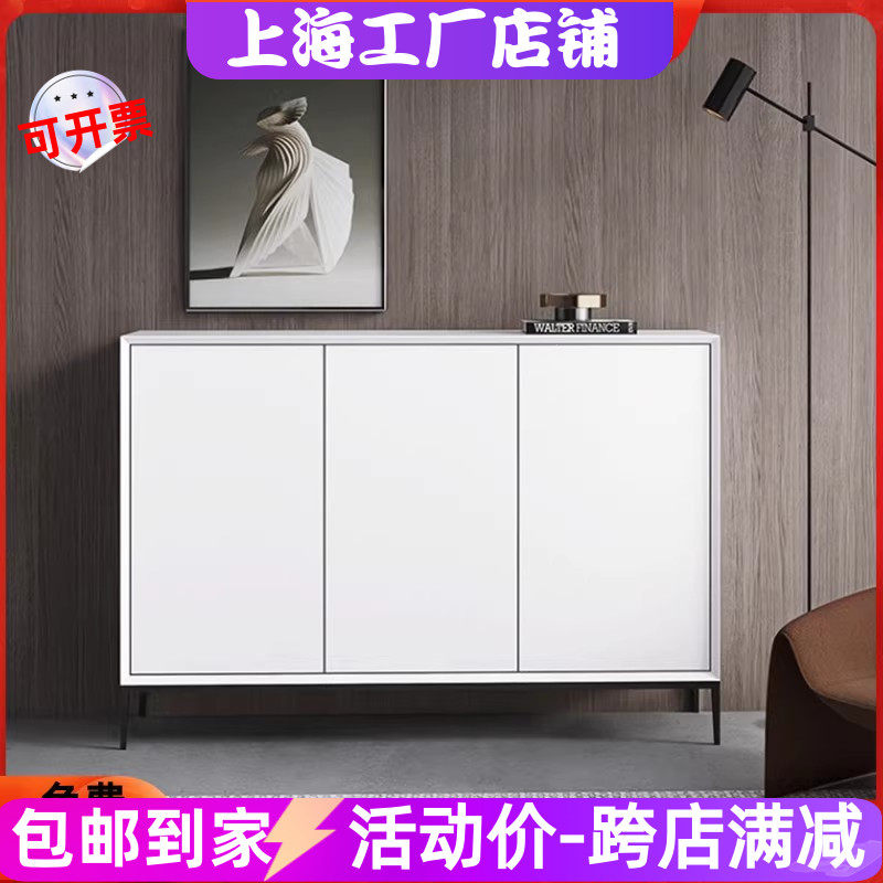 北欧烤漆入户玄关鞋柜现代简约门厅柜多功能玄关柜实木储物柜定制