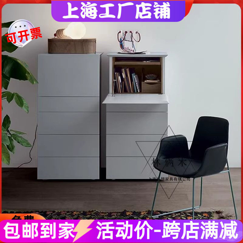 新款北欧轻奢五斗柜钢琴烤漆抽屉柜卧室储物柜收纳柜现代简约斗柜