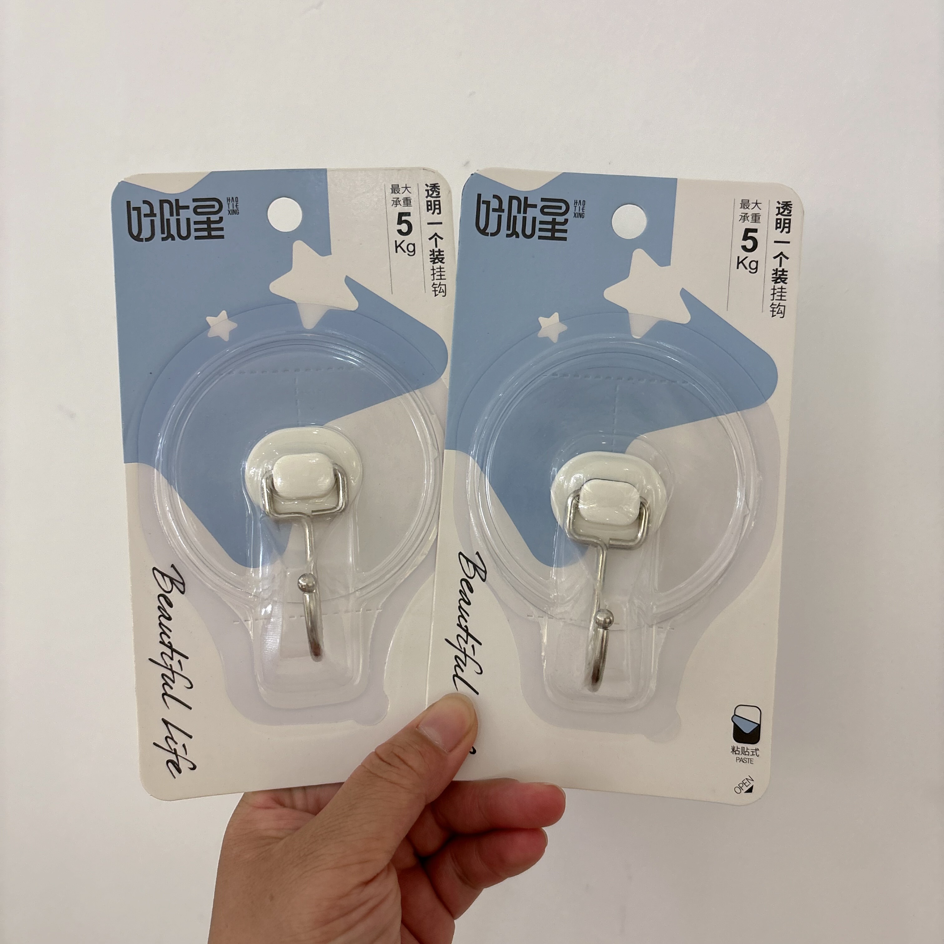 承重5KG挂钩粘胶免打孔厨房门后无痕粘钩浴室卫生间墙壁宿舍挂勾