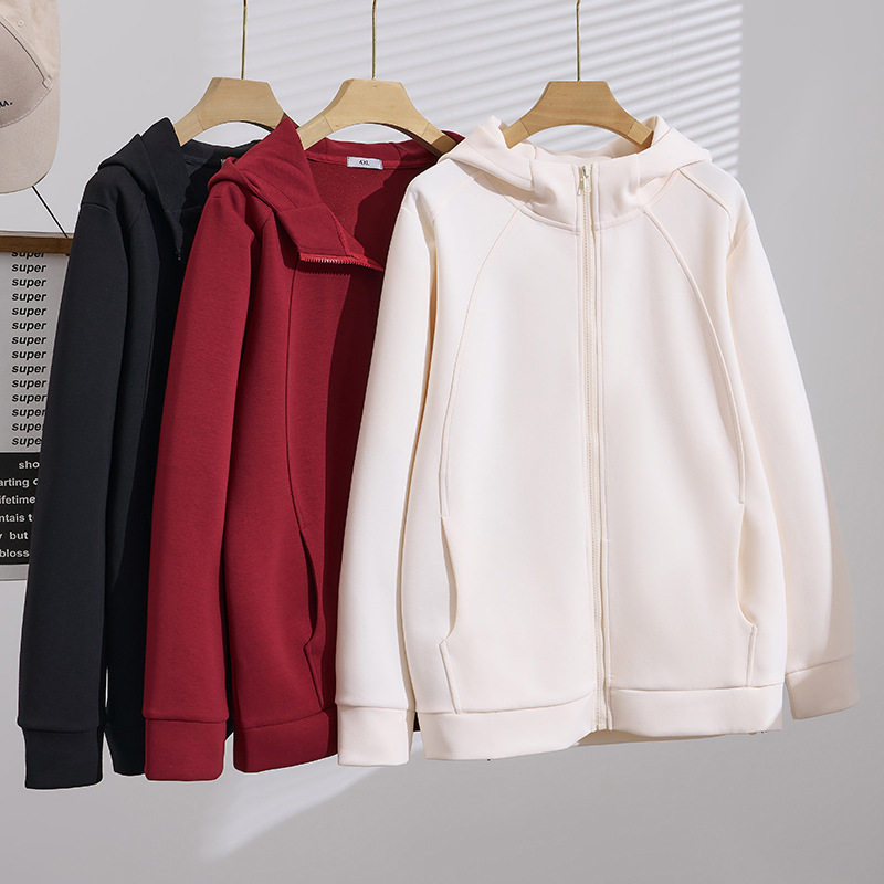 加肥加大大码女装200斤胖mm特肥特大300斤秋开衫连帽拉链外套上衣