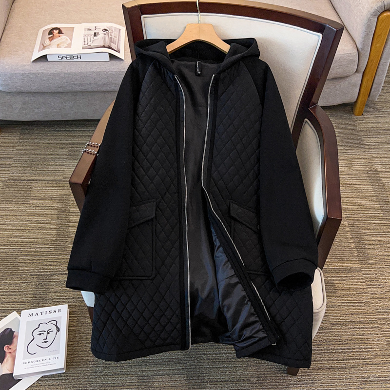 加肥加大码女装200-300斤胖mm冬胸围150宽松棉服外套棉衣