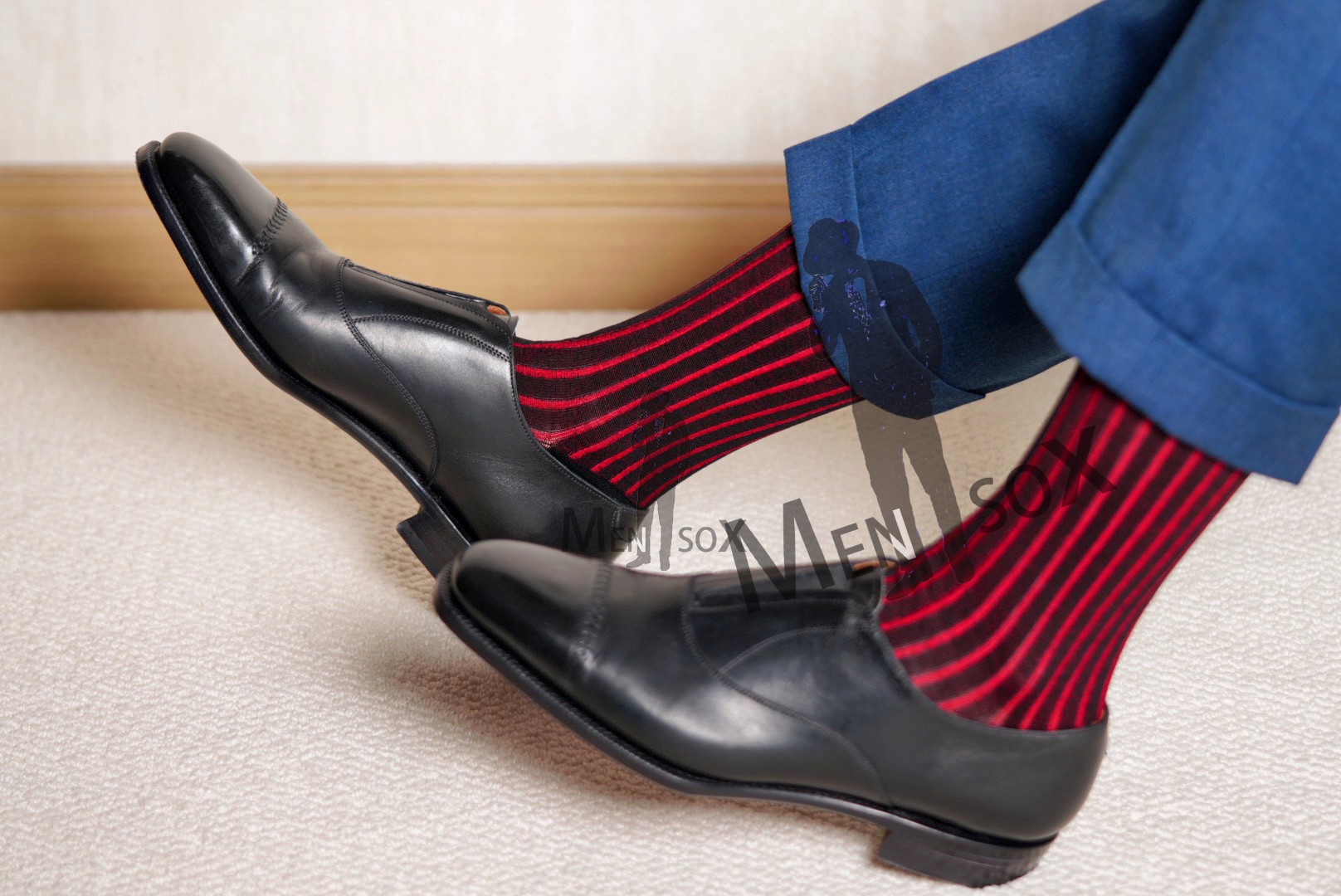 黑色系土耳其viccel正装长筒袜celchuk暗影及膝男条纹弹力棉袜