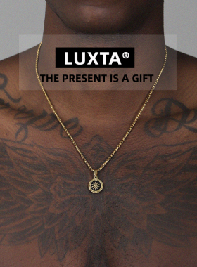 LUXTA小号金色圆形菊花吊坠