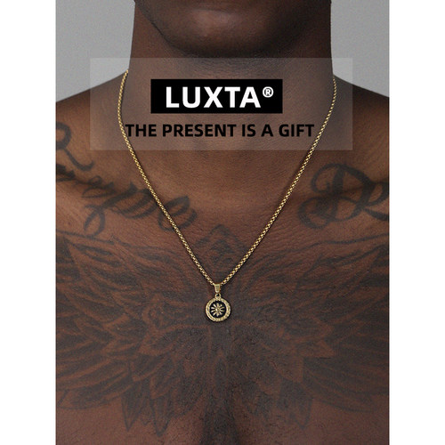 LUXTA小号金色圆形菊花吊坠
