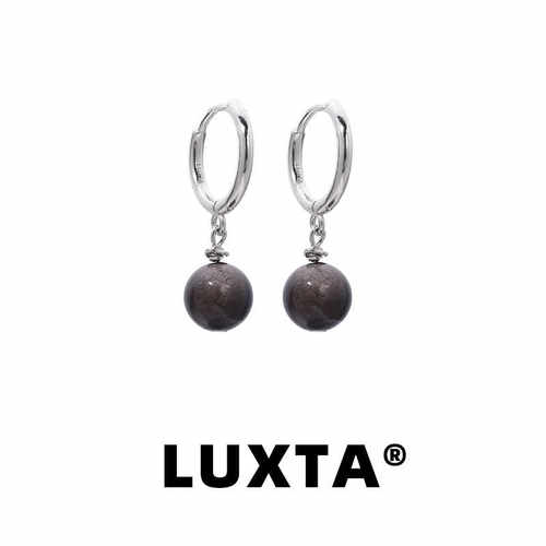 LUXTA原创纯银黑曜石耳坠