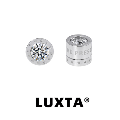 LUXTA无耳洞镶钻耳钉嘻哈男