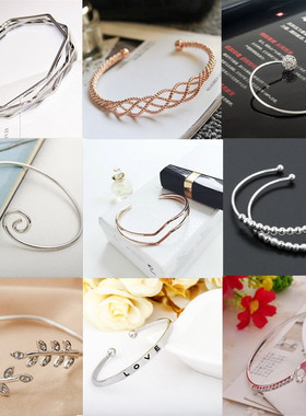 欧美风韩版夸张百搭水晶配饰手链