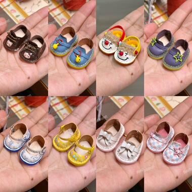 现货拉布布搪胶鞋手工娃鞋17cm拉布布鞋子进口牛皮手工缝制可站立