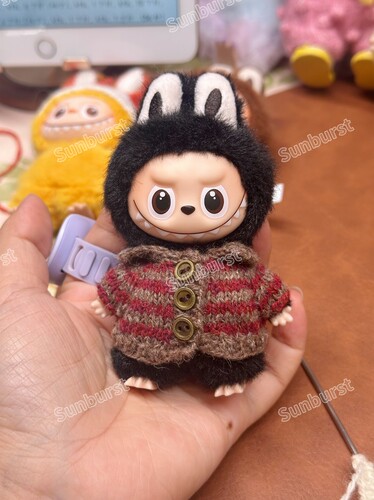 4.0拉布布搪胶衣服玩偶手工编织娃衣帽子适合迷你labubu心底密码