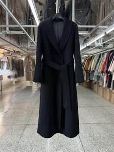 曲线美双面羊毛大衣女中长款25秋冬收腰显瘦裙摆伞型时尚毛呢外套