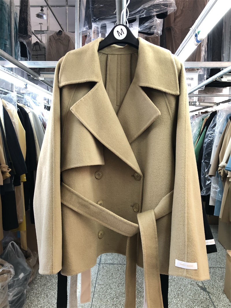 韩国东大门双面羊毛大衣女短款25年秋冬新款宽松A型百搭毛呢外套