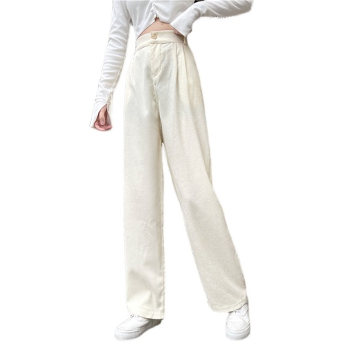 New High Waist Wide Leg Pants corduroy loose women's casual drape pants