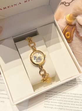 马上有钱金币手表女轻奢小众高级感2025新款手链式腕表新年礼物