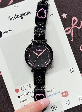 Linger手表女款学生初高中静音防水女士手链腕表轻奢小众生日礼物