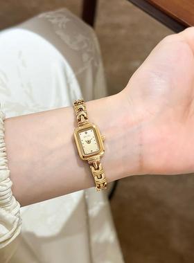 Linger手表女士轻奢小众高级感正品方形2025新款老钱风中古腕表